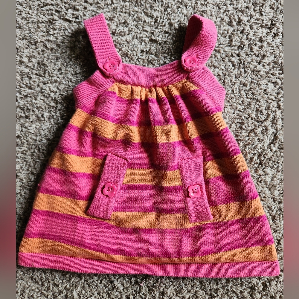 Vintage Gymboree Pink Knit Dress, Size 6-12m